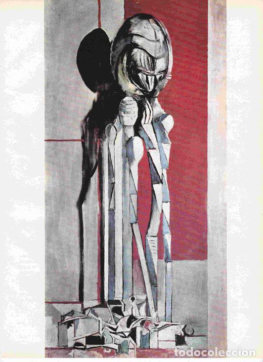 Cartoline: LAMINA 6786: Graham Sutherland Figura sobre fondo rojo 1949 - Varios