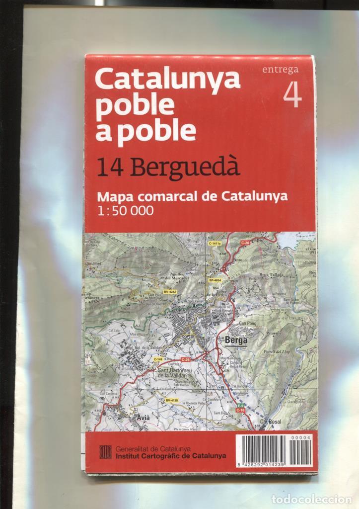 Postcards: Catalunya poble a poble numero 14: Bergueda (mapa comarcal de catalunya) -