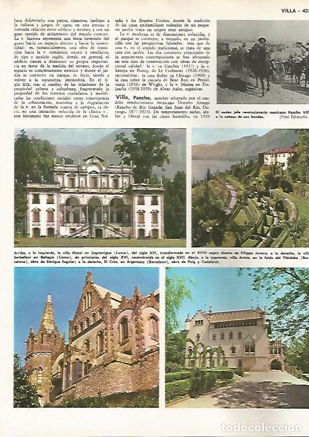 Postales: LAMINA MONITOR 0773: Pancho Villa, Villa Mansi en Lucca, Villa Serbelloni en Como, Villa Arnus en Ba