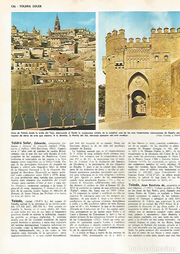 Postais: LAMINA MONITOR 0709: Vista y Puerta del Sol en Toledo - Varios