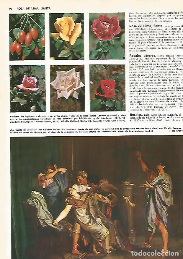 Postkarten: LAMINA MONITOR 0633: Rosas y La muerte de Lucreccia, por Eduardo Rosales - Varios