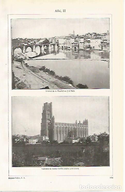 Postcards: LAMINA ESPASA 9944: Catedral y panoramica de Albi Francia - Varios
