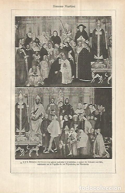 Postkarten: LAMINA ESPASA 33043: Detalles del fresco La iglesia militante y triunfante en Florencia - Varios