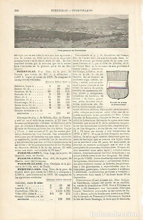Postais: LAMINA ESPASA 3765: Vista general de Puertollano Ciudad Real - Varios Autores