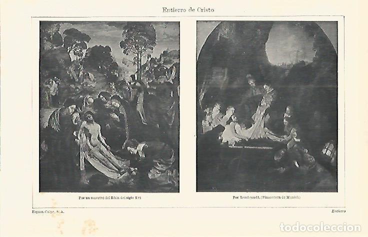 Cartoline: LAMINA ESPASA 16499: Entierro de Cristo por Rembrandt - Varios