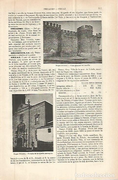 Postais: LAMINA ESPASA 32782: Castillo de Orgaz en Toledo - Varios