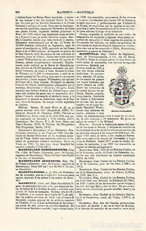 Postcards: LAMINA ESPASA 18650: Escudo de Mansfield - Varios