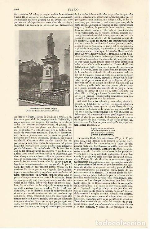 Postales: LAMINA ESPASA 32670: Monumento al padre Feyjoo en Orense - Varios