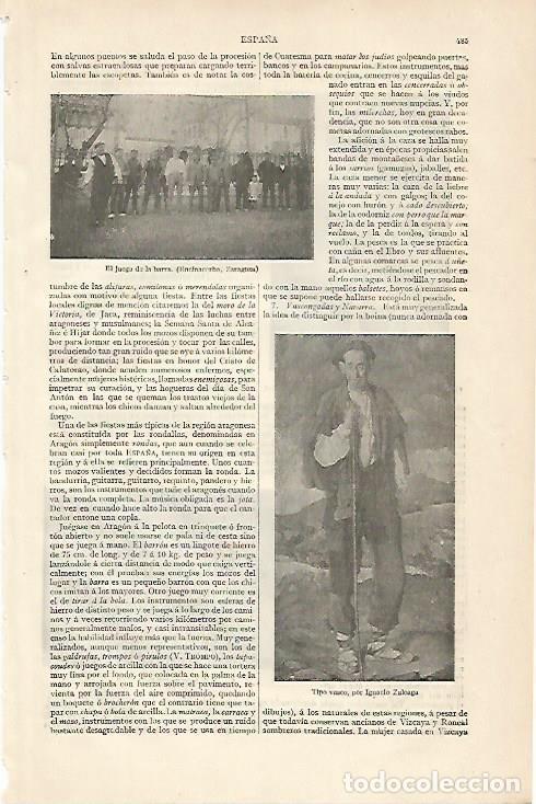 Postkarten: LAMINA ESPASA 10171: El juego de la barra en Encinacorba Zaragoza - Varios