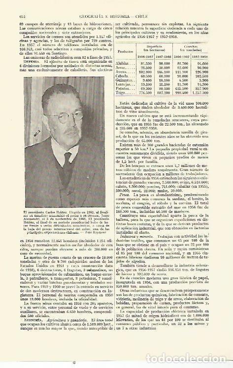 Cartoline: LAMINA ESPASA 21692: El presidente Carlos Iba&ntilde;ez de Chile - Varios