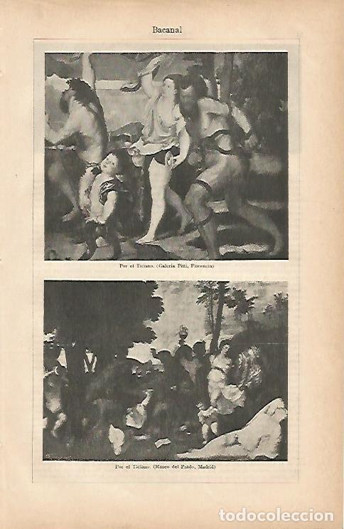 Postales: LAMINA ESPASA 9652: Bacanal por Tiziano - Varios
