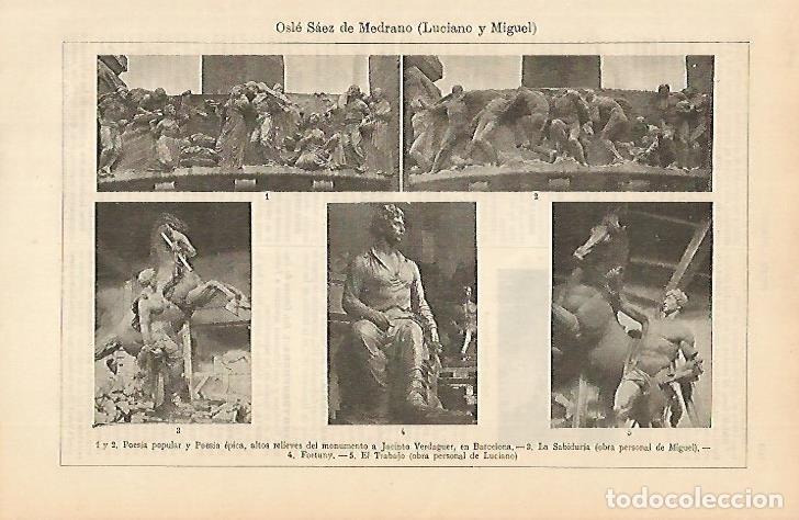 Cartoline: LAMINA ESPASA 4987: Esculturas por Luciano y Miguel Osle Saez de Medrano - Varios Autores