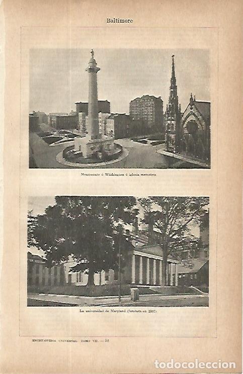 Postkarten: LAMINA ESPASA 9711: Vistas de Baltimore Estados Unidos - Varios