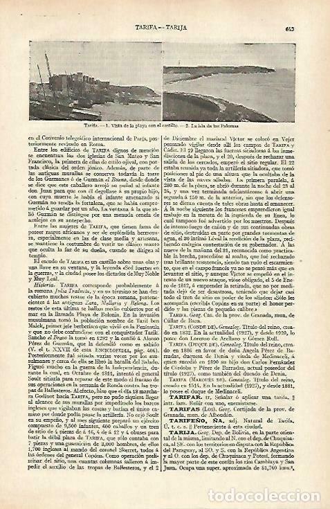 Postkarten: LAMINA ESPASA 33454: Playa e isla de las Palomas en Tarifa, Cadiz - Varios