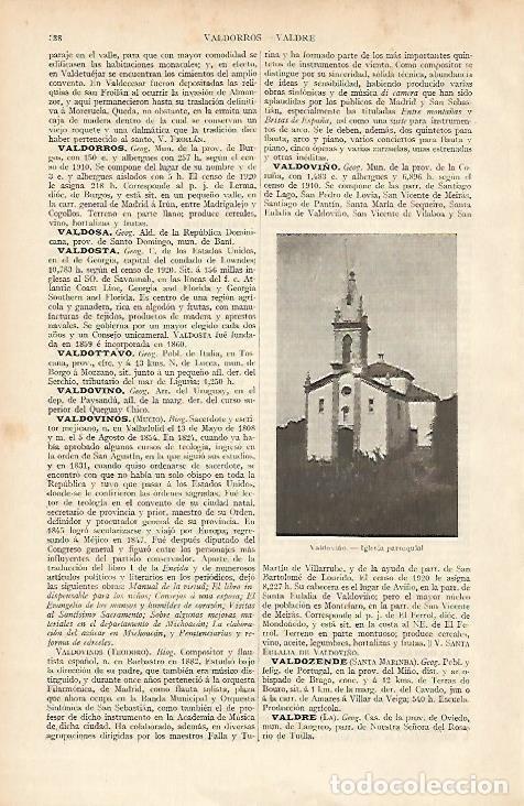 Postais: LAMINA ESPASA 4705: Iglesia parroquial de Valdovi&ntilde;o La Coru&ntilde;a - Varios Autores