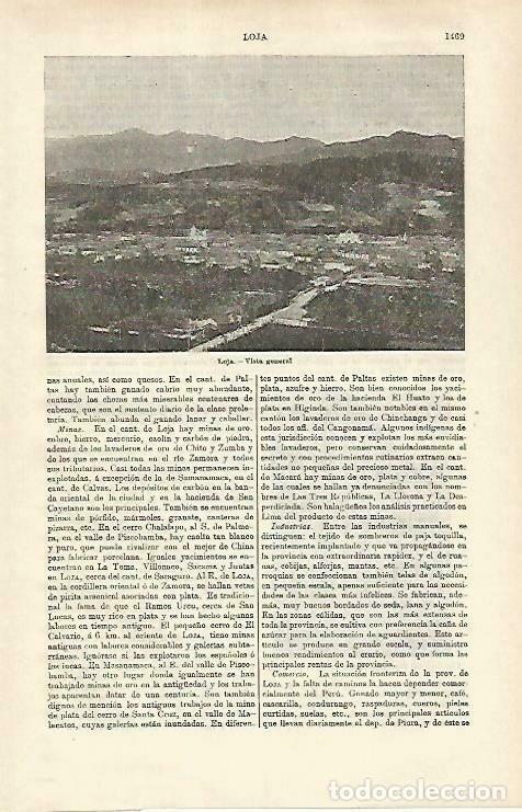 Postais: LAMINA ESPASA 33429: Vista general de Loja, Granada - Varios