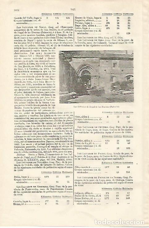 Cartoline: LAMINA ESPASA 18382: San Salvador de Nogal de las Huertas Palencia - Varios