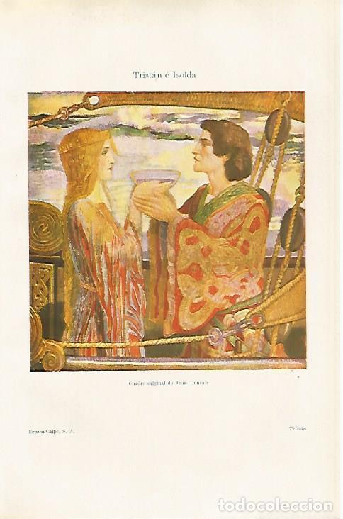 Cartoline: LAMINA ESPASA 20454: Tristan e Isolda por J. Duncan - Varios