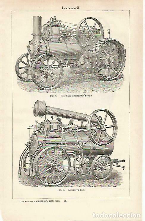 Postcards: LAMINA ESPASA 33401: Locomovil Fowler y Lanz - Varios