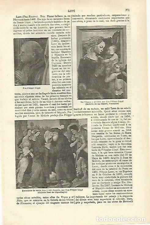 Cartoline: LAMINA ESPASA 33329: La Virgen y el Ni&ntilde;o y Encuentro de santa Ana y san Joaquin, por Lippi - Varios