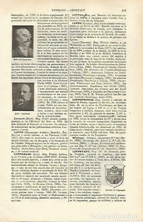 Postais: LAMINA ESPASA 33332: G. Lippmann y J. Lippmann - Varios