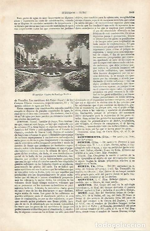 Postales: LAMINA ESPASA 22789: El surtidor por Santiago Rusi&ntilde;ol - Varios