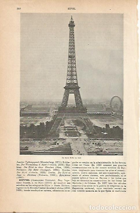 Postkarten: LAMINA ESPASA 6816: La Torre Eiffel en 1900. Paris - Varios Autores