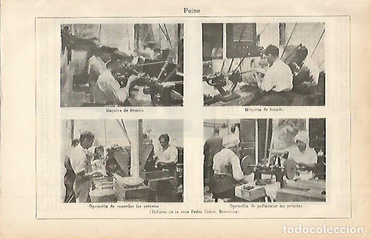 Cartes Postales: LAMINA ESPASA 2412: Talleres de peines Pedro Cabre Barcelona - Varios Autores