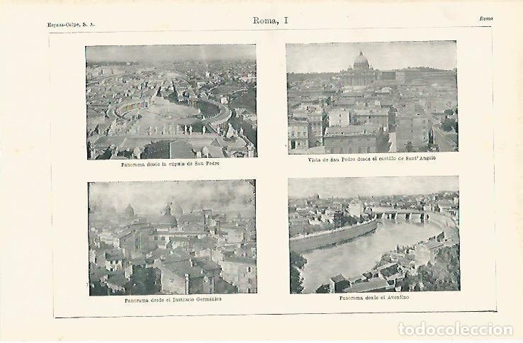 Postkarten: LAMINA ESPASA 16872: Vistas de Roma - Varios