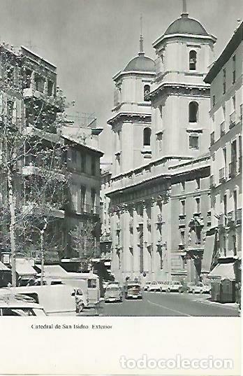 Postcards: LAMINA 14410: Fachada de la Catedral de San Isidro, Madrid - Lorenzo Lopez Sancho, dibujos de Go&ntilde;i