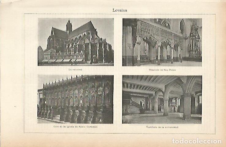 Postkarten: LAMINA ESPASA 1851: Vistas de Lovaina Belgica - Varios Autores