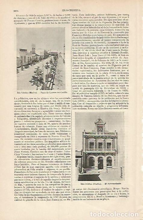 Postales: LAMINA ESPASA 7252: Vistas de Isla-Cristina Huelva - Varios