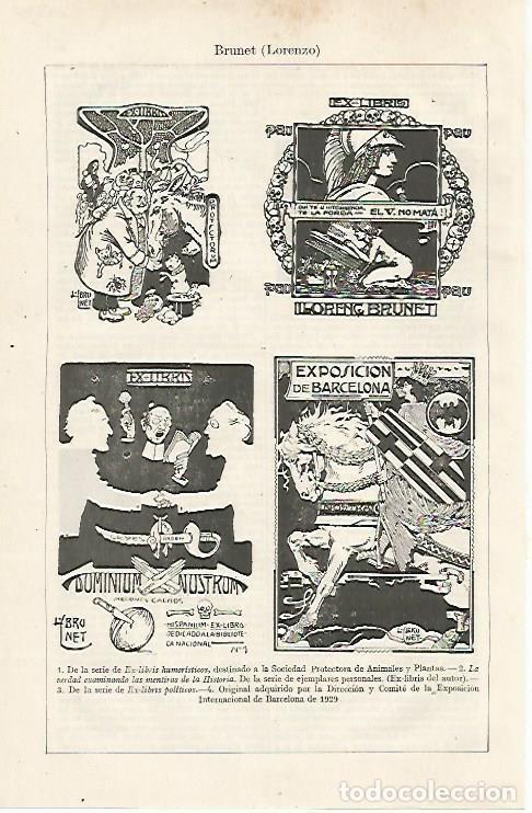 Postcards: LAMINA ESPASA 24370: Ex Libris humoristicos por Lorenzo Brunet - Varios