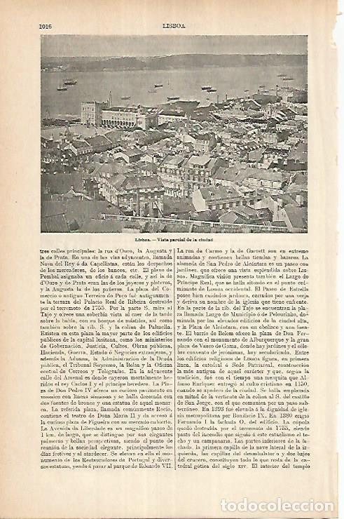 Cartoline: LAMINA ESPASA 25752: Vista aerea de Lisboa - Varios