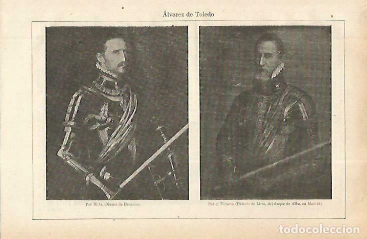 Cartes Postales: LAMINA ESPASA 33917: Alvarez de Toledo por Mero y por Tiziano - Varios