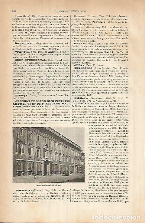 Postcards: LAMINA ESPASA 25966: Palacio Odescalchi en Roma - Varios