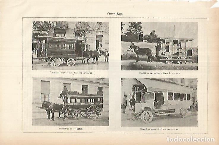 Postkarten: LAMINA ESPASA 26047: Tipos de omnibus de Barcelona - Varios