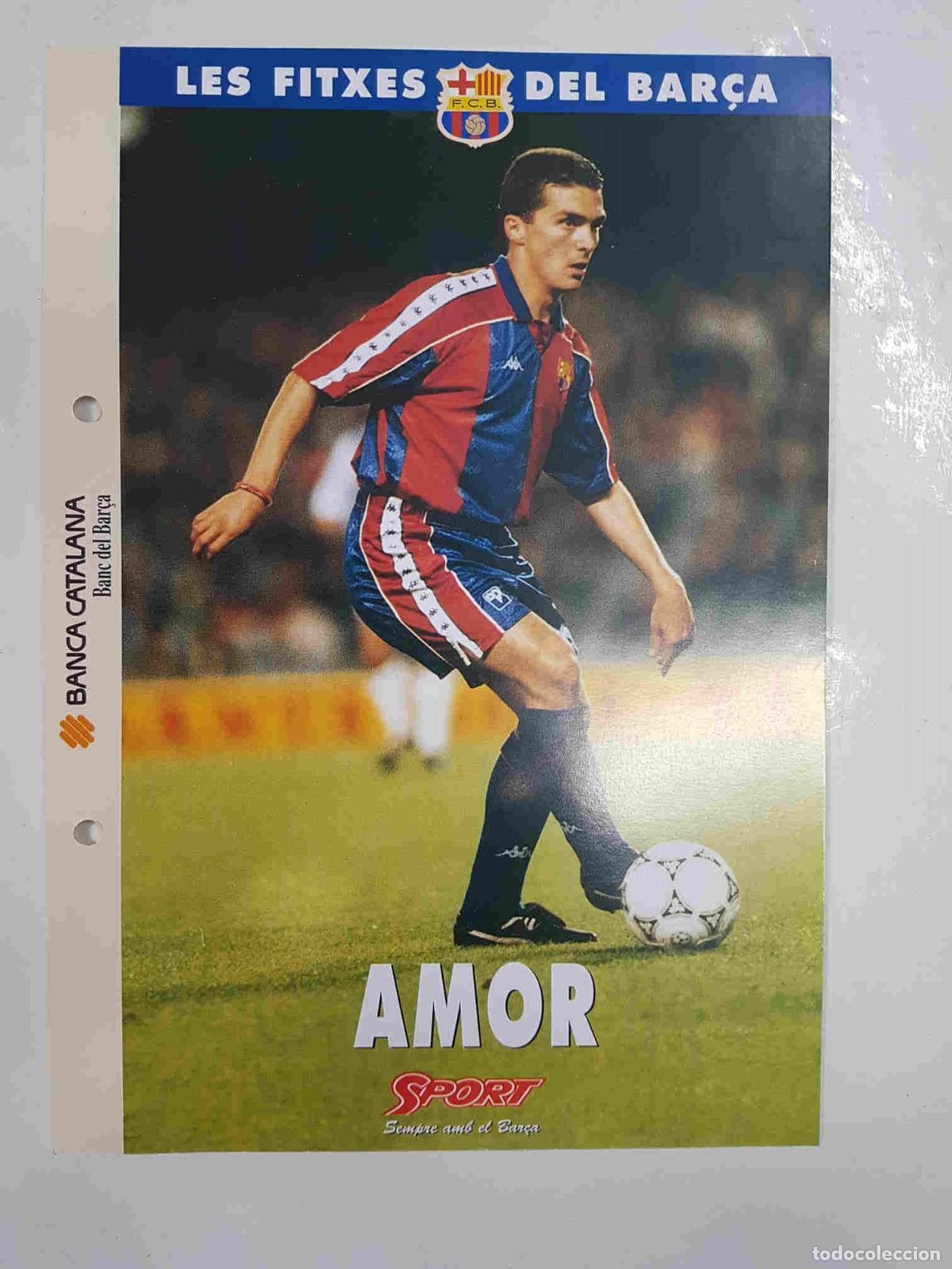 Postales: Amor: Ficha perteneciente a Les fitxes del bar&ccedil;a del diario Sport