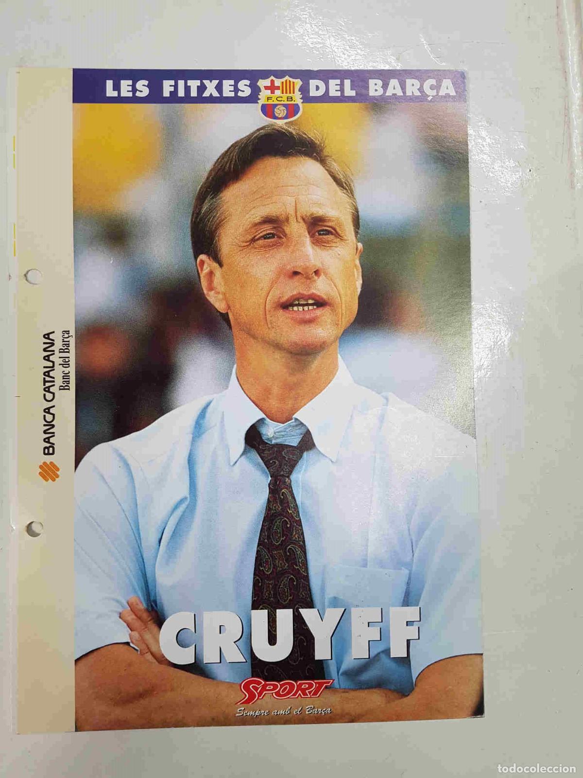 Postales: Cruyff: Ficha perteneciente a Les fitxes del bar&ccedil;a del diario Sport