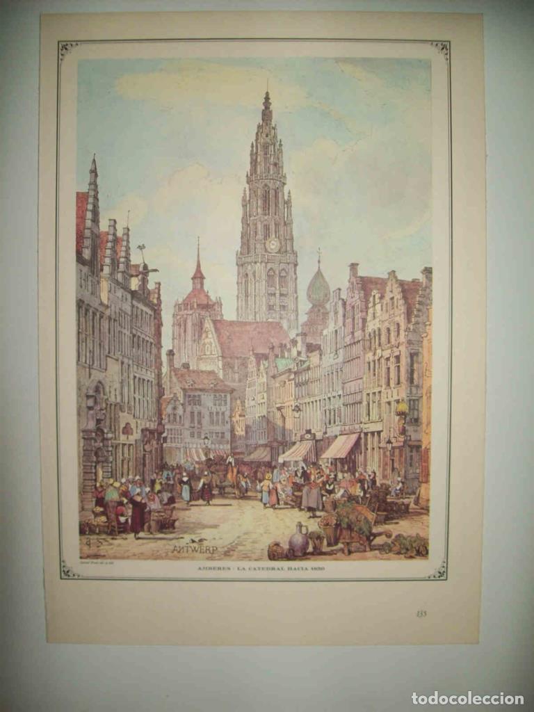 Cartoline: LAMINA 15001: Amberes. La Catedral hacia 1830 - Rolf Muller