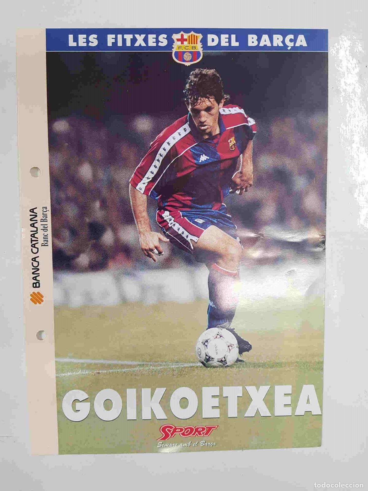 Postcards: Goikoetxea: Ficha perteneciente a Les fitxes del bar&ccedil;a del diario Sport