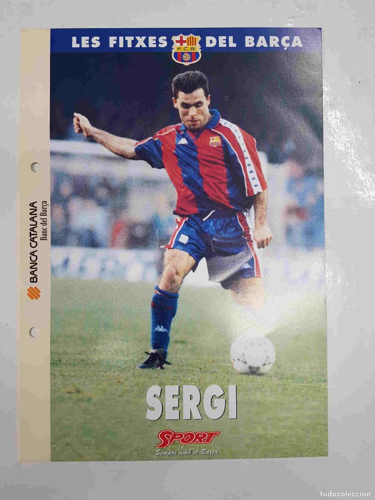 Postais: Sergi: Ficha perteneciente a Les fitxes del bar&ccedil;a del diario Sport