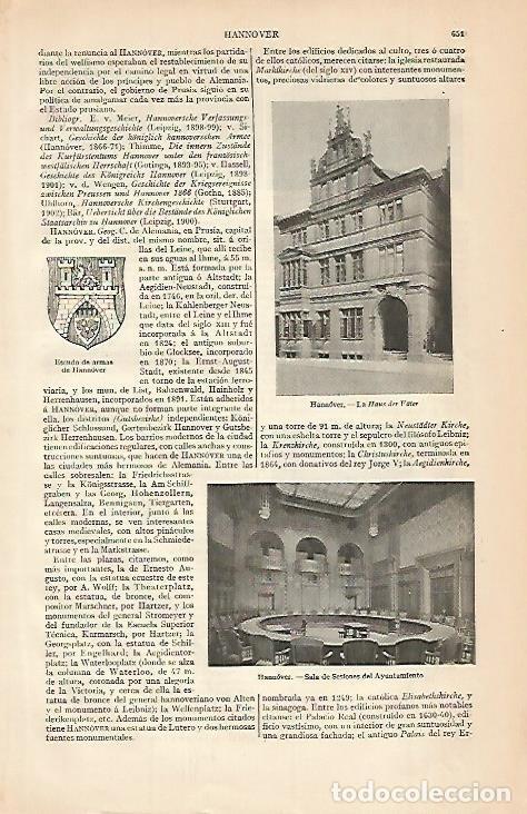 Postkarten: LAMINA ESPASA Alemania 539: Vistas de Hannover Alemania - Varios autores