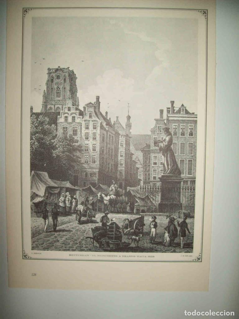 Cartoline: LAMINA 15002: Rotterdam. Monumento a Erasmo hacia 1850 - Rolf Muller