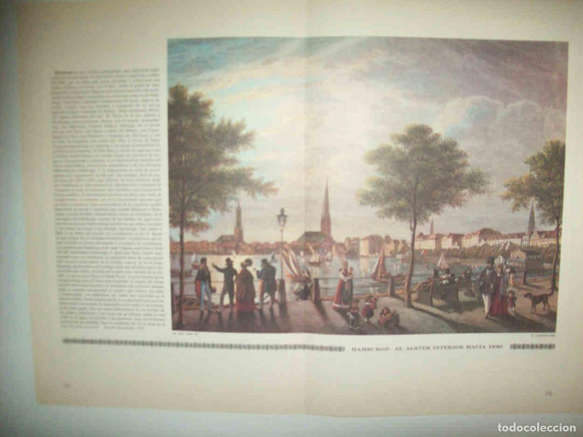 Cartoline: LAMINA 14979: Hamburgo. El Alster interior hacia 1840 - Rolf Muller