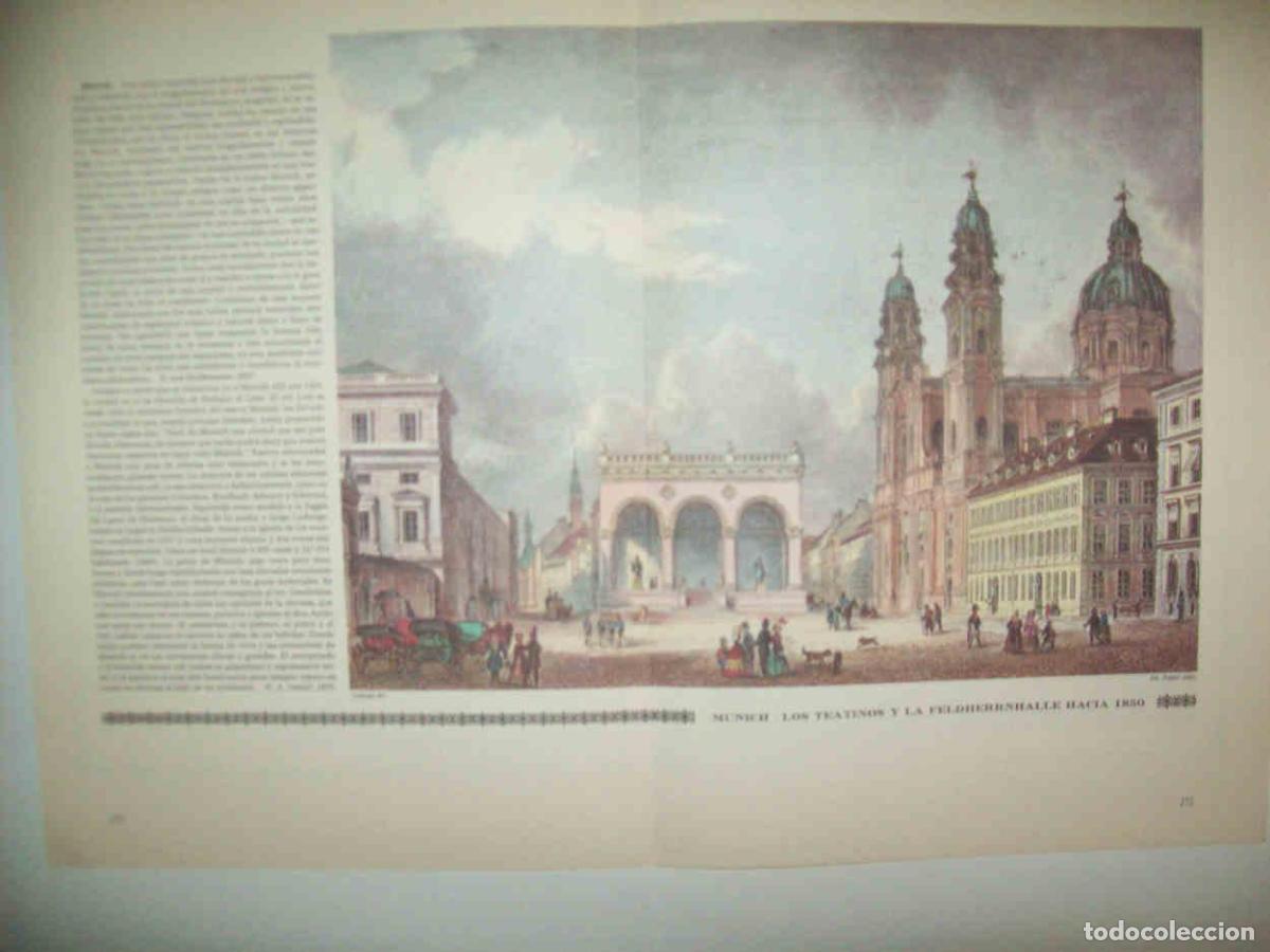 Cartoline: LAMINA 14980: Munich. Los Teatinos y la Feldherrnahalle hacia 1850 - Rolf Muller