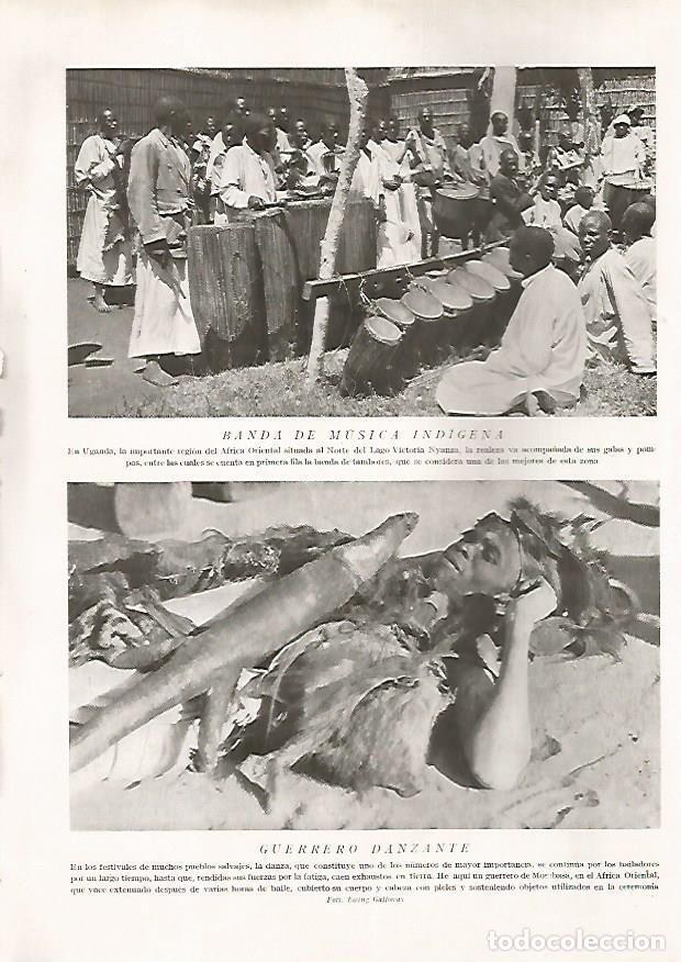 Postcards: LAMINA 15641: Musicos de Uganda y guerrero danzante - Director: Pedro Bosch Gimpera