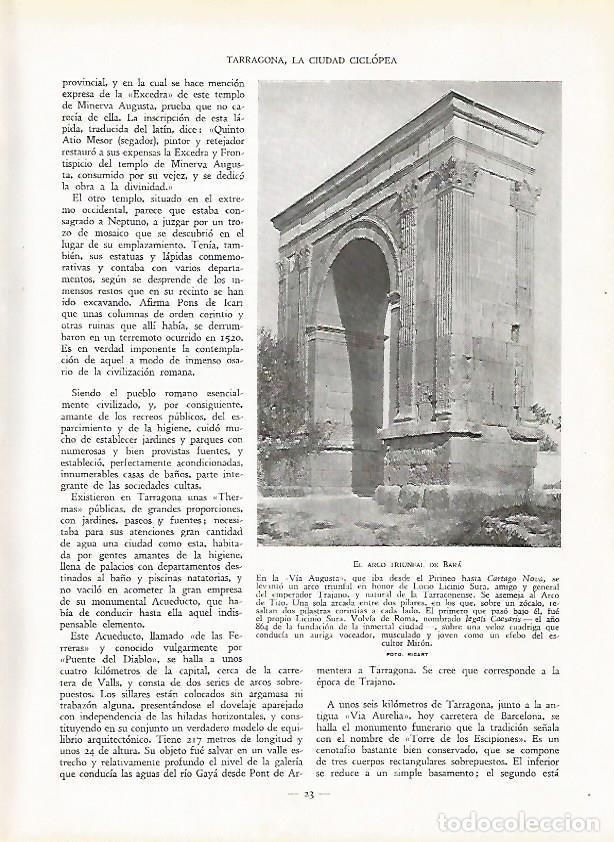 Postcards: LAMINA 9369: Tarragona: Arco de Bara - J. G. Gui&ntilde;on