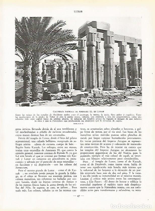 Postcards: LAMINA 9384: Luxor: Columnata de Amenosis III - J. G. Gui&ntilde;on