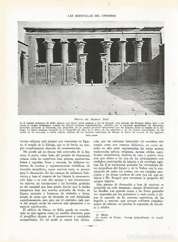 Postkarten: LAMINA 9466: Edfu: Vista frontal del Portico de Pronaos - J. G. Gui&ntilde;on
